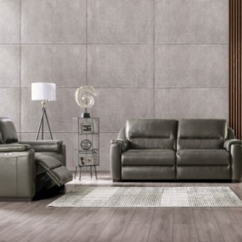 FM90002GY-2PC 2PC SETS ALTAMURA POWER SOFA + LOVESEAT