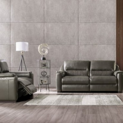 FM90002GY-2PC 2PC SETS ALTAMURA POWER SOFA + LOVESEAT