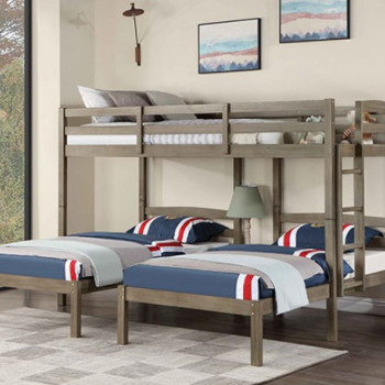FOA-BK659GY HORTENSE TRIPLE TWIN BED