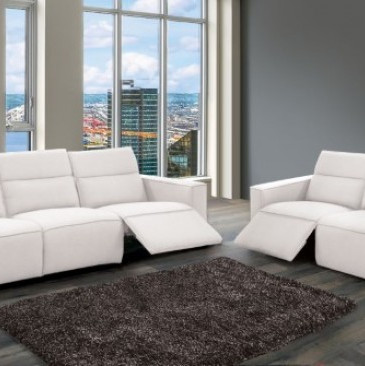 FM62002WH-SF-PM-2PC 2PC SETS TREHARRIS POWER SOFA + LOVESEAT