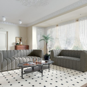 FM61002GY-SF-LV 2PC SETS AVERSA SOFA + LOVESEAT