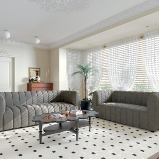 FM61002GY-SF-LV 2PC SETS AVERSA SOFA + LOVESEAT