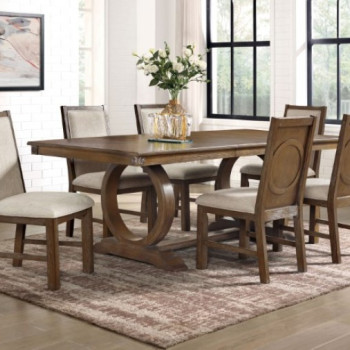 CM3249A-T-7PC 7PC SETS MONCLOVA DINING TABLE + 6 SIDE CHAIRS