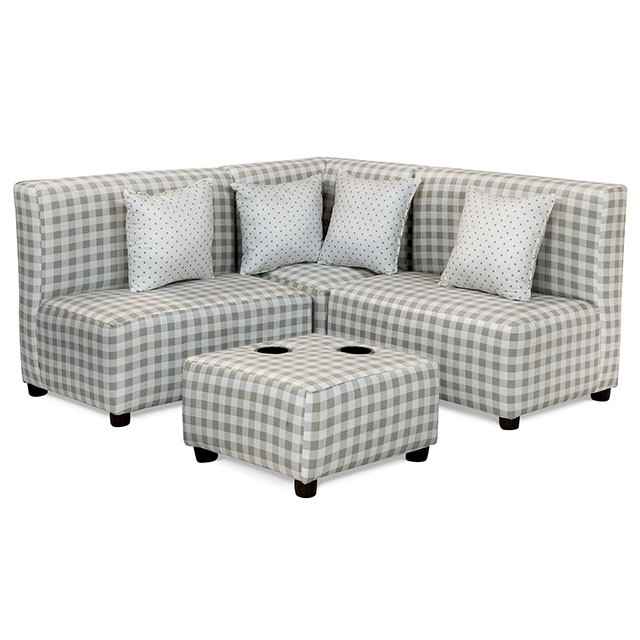 AM1102 BETHANIE KIDS SECTIONAL W/ OTTOMAN