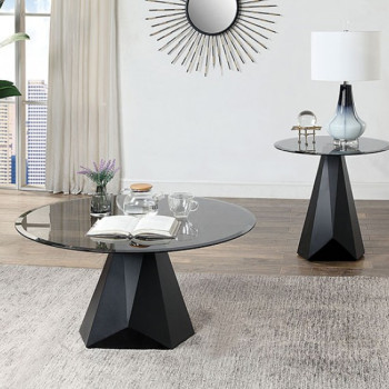CM4192BK-2PK 2PC SETS BISHOP COFFEE TABLE + END TABLE