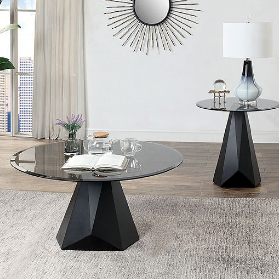 CM4192BK-2PK 2PC SETS BISHOP COFFEE TABLE + END TABLE