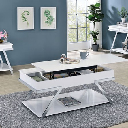 CM4193WH-3PK 3PC SETS TITUS COFFEE TABLE + SOFA TABLE + END TABLE