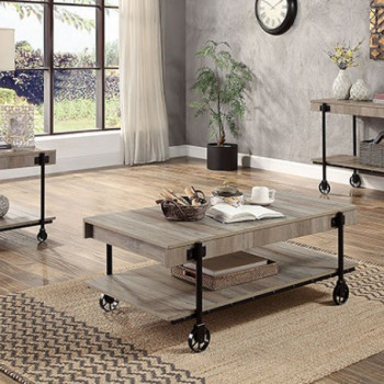 CM4217A-3PK 3PC SETS LOBB COFFEE TABLE + SOFA TABLE + END TABLE