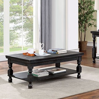 FOA4908BK-3PK 3PC SETS CALANDRA COFFEE TABLE + SOFA TABLE + END TABLE