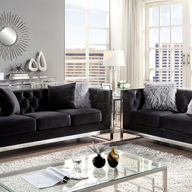 CM6748BK-SF-LV 2PC SETS EVADNE SOFA + LOVESEAT