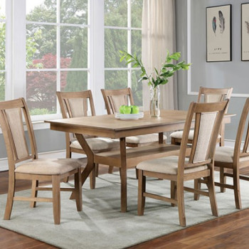 CM3984NT-T-7PC 7PC SETS UPMINSTER DINING TABLE + 6 CHAIRS