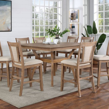 CM3984NT-PT-9PC 9PC SETS UPMINSTER COUNTER HT. TABLE + 8 CHAIRS