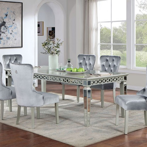CM3241SV-T-7PC 7PC SETS ADALIA DINING TABLE + 6 ADALIA CHAIRS