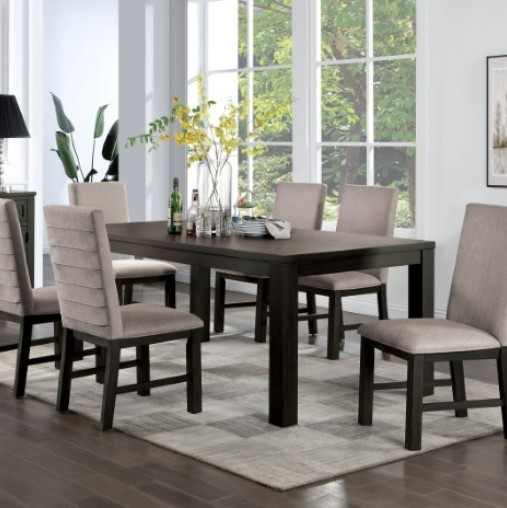 CM3252BK-T-7PC 7PC SETS UMBRIA DINING TABLE + 6 SIDE CHAIRS