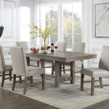 CM3251GY-T-7PC 7PC SETS SAN ANTONIO DINING TABLE + 6 SIDE CHAIRS