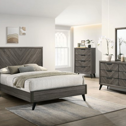 CM7472GY-Q-4PC 4PC SETS VAGAN BED Queen