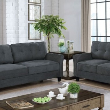 CM6213GY-2PC 2PC SETS ALISSA SOFA + LOVESEAT