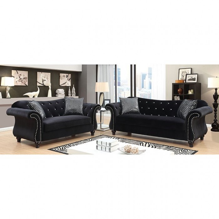 CM6159BK-SF-LV 2PC SETS JOLANDA SOFA + LOVE SEAT