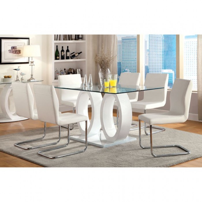 CM3825WH-T-7PC 7PC SETS LODIA DINING TABLE