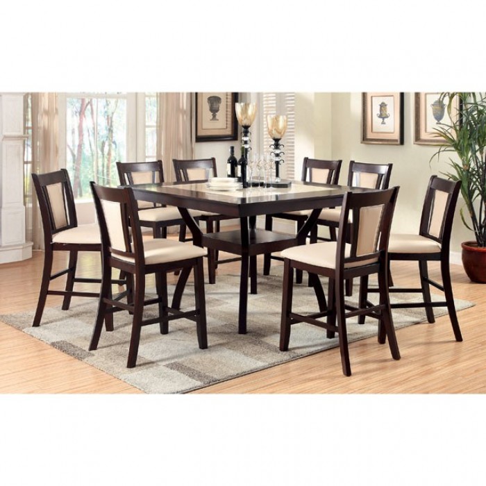 CM3984PT-9PC 9PC SETS BRENT COUNTER HT. TABLE + 8 COUNTER HT. CHAIRS