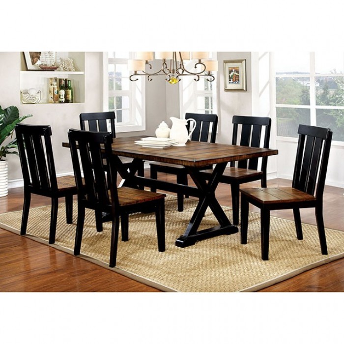 CM3668T-7PC 7PC SETS ALANA RECTANGULAR TABLE + 6 SIDE CHAIRS