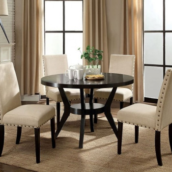 CM3424T-5PC 5PC SETS DOWNTOWN ROUND DINING TABLE + 4 SIDE CHAIRS