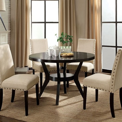 CM3424T-5PC 5PC SETS DOWNTOWN ROUND DINING TABLE + 4 SIDE CHAIRS