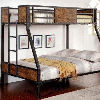 CM-BK029-TF CLAPTON Twin/Full BUNK BED