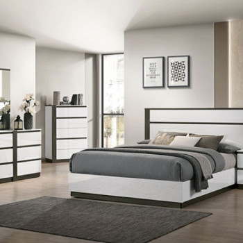 FOA7225WH-DR-Q-4PC 4PC SETS BIRSFELDEN Queen BED