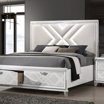 FOA7147WH-Q EMMELINE Queen BED