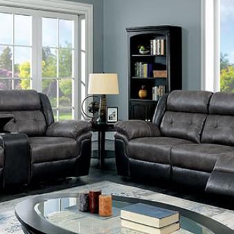 CM6217GY-2PC 2PC SETS BROOKDALE POWER SOFA + LOVESEAT