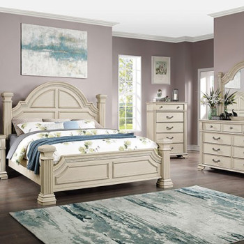 FOA7144WH-CK-4PC 4PC SETS PAMPHILOS Cal.King BED