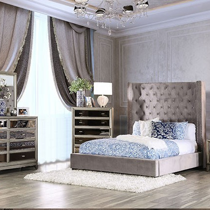 CM7669GY-CK-4PC 4PC SETS ROSABELLE Cal.King BED 