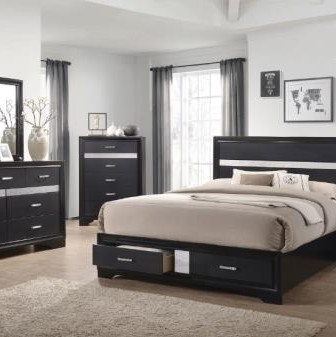 206361Q-S4 4PC SETS Nightstand + Dresser + Mirror