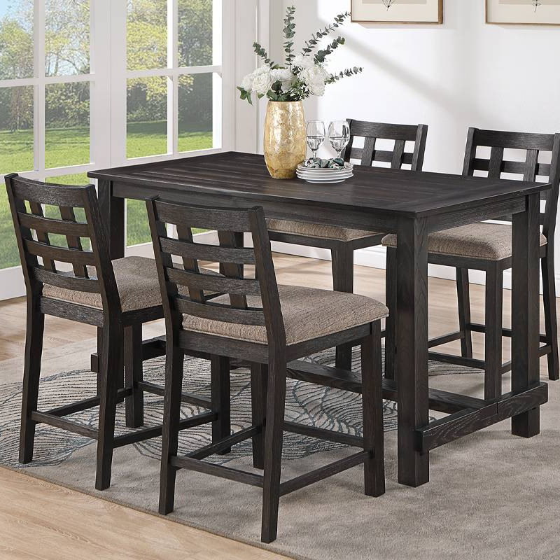 F2534-5PC 5PC SETS Counter Height Table + 4 Chairs