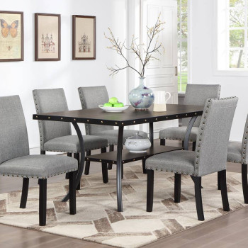 F2518-7PC 7PC SETS Dining Table + 6 Chairs