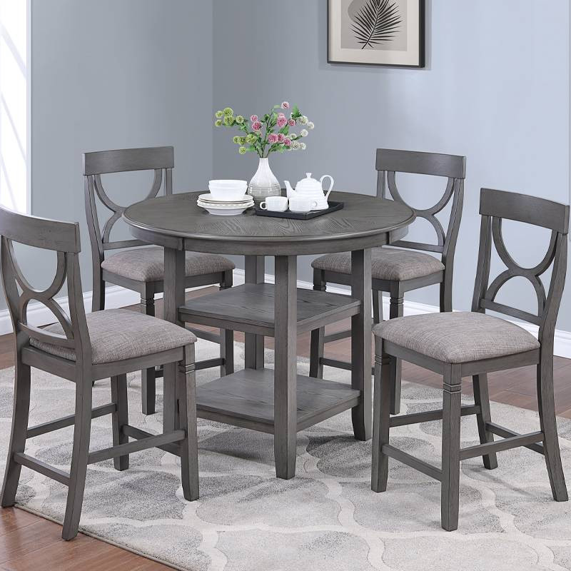 F2626 5-pcs Counter Height Dining Set