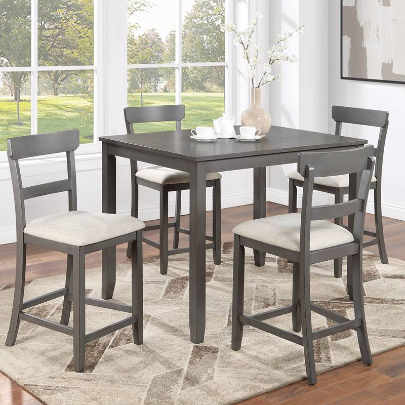 F2622 5-pcs Counter Height Dining Set