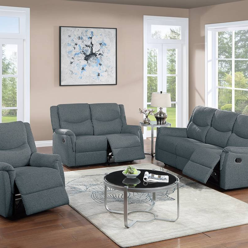 F8109-3PC 3PC SETS Recliner Sofa + Loveseat + Recliner