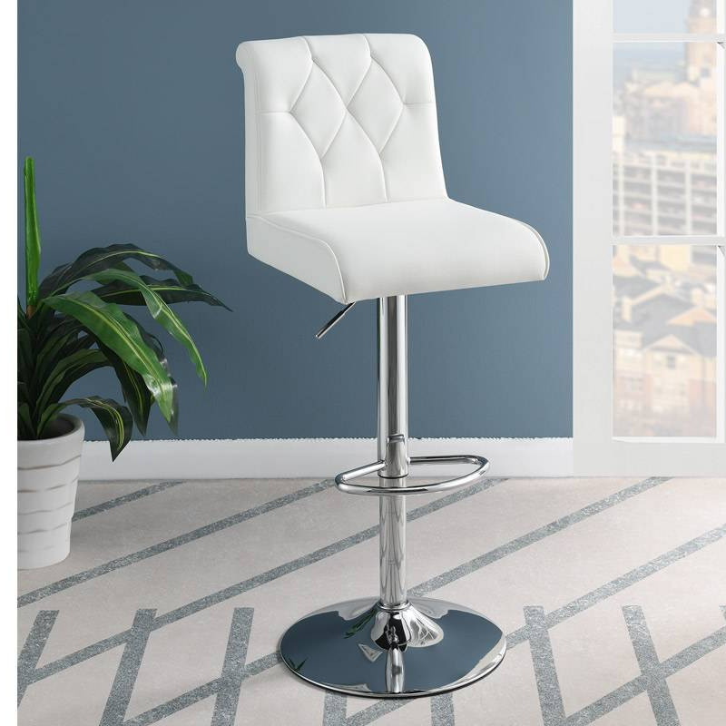 F1645 ADJUSTABLE BARSTOOL/WHITE