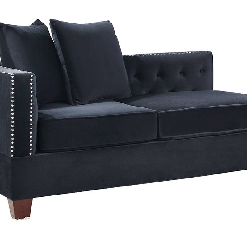 F8941 REVERSIBLE L/R ONE-ARM LOVESEAT/BLACK