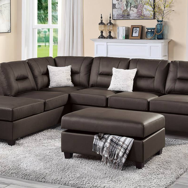 F8858 3-PC SECTIONAL SET Espresso PU