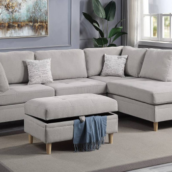 F8853 3-PC SECTIONAL SET MUSHROOM