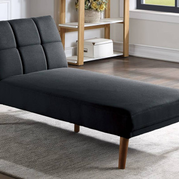 F8520 ADJUSTABLE CHAISE/ BLACK POLYFIBER