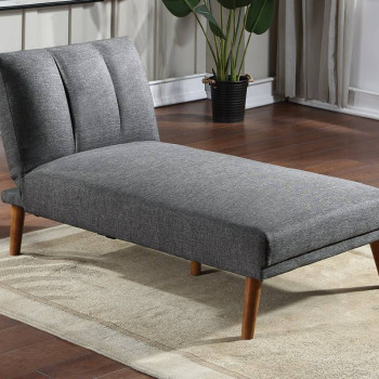 F8516 ADJUSTABLE CHAISE/ BLUE GREY POLYFIBER