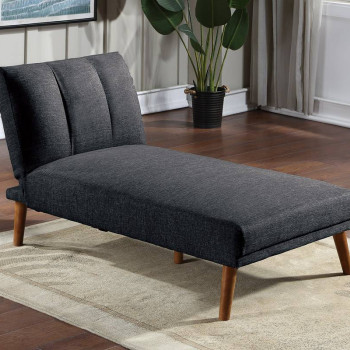 F8514 ADJUSTABLE CHAISE/ BLACK POLYFIBER