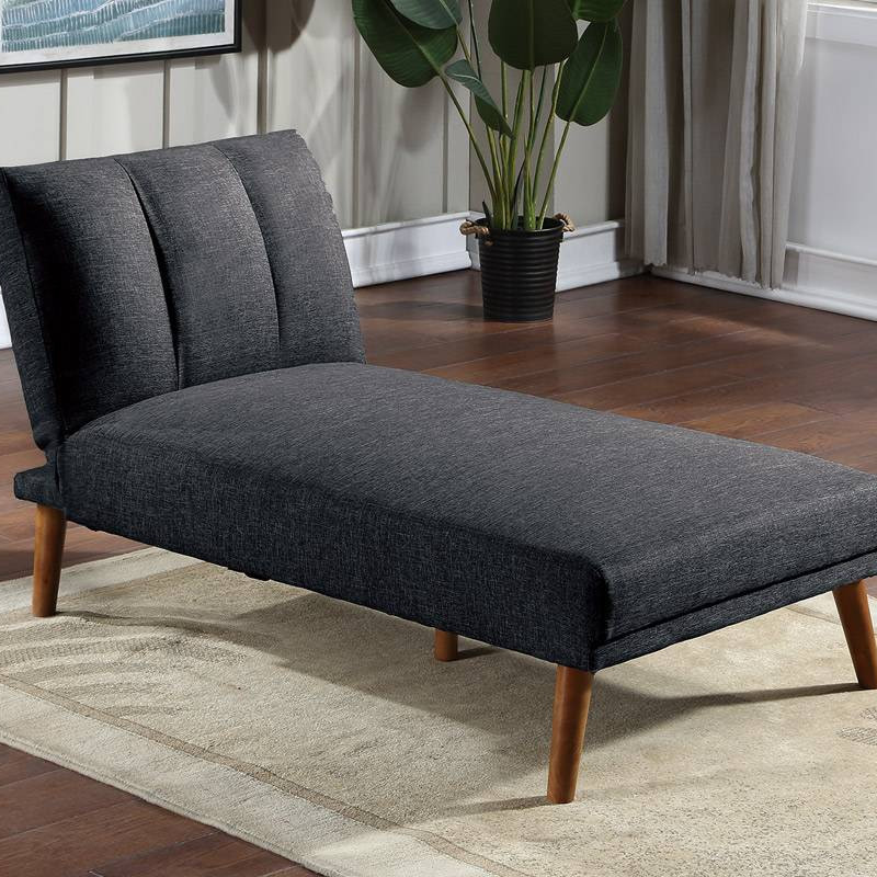 F8514 ADJUSTABLE CHAISE/ BLACK POLYFIBER