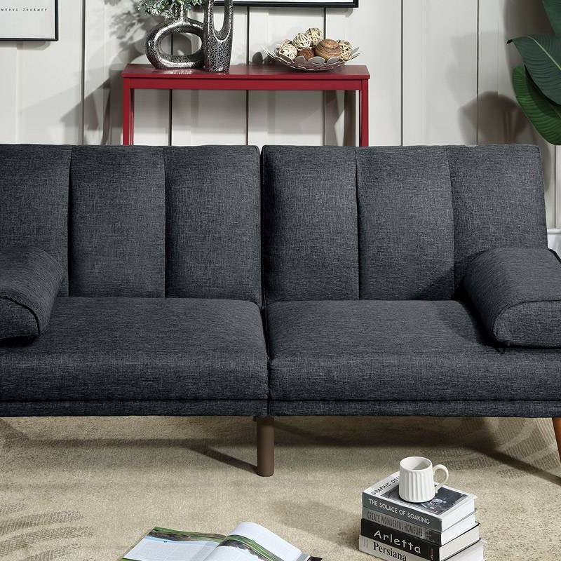 F8513 ADJUSTABLE SOFA/ BLACK POLYFIBER