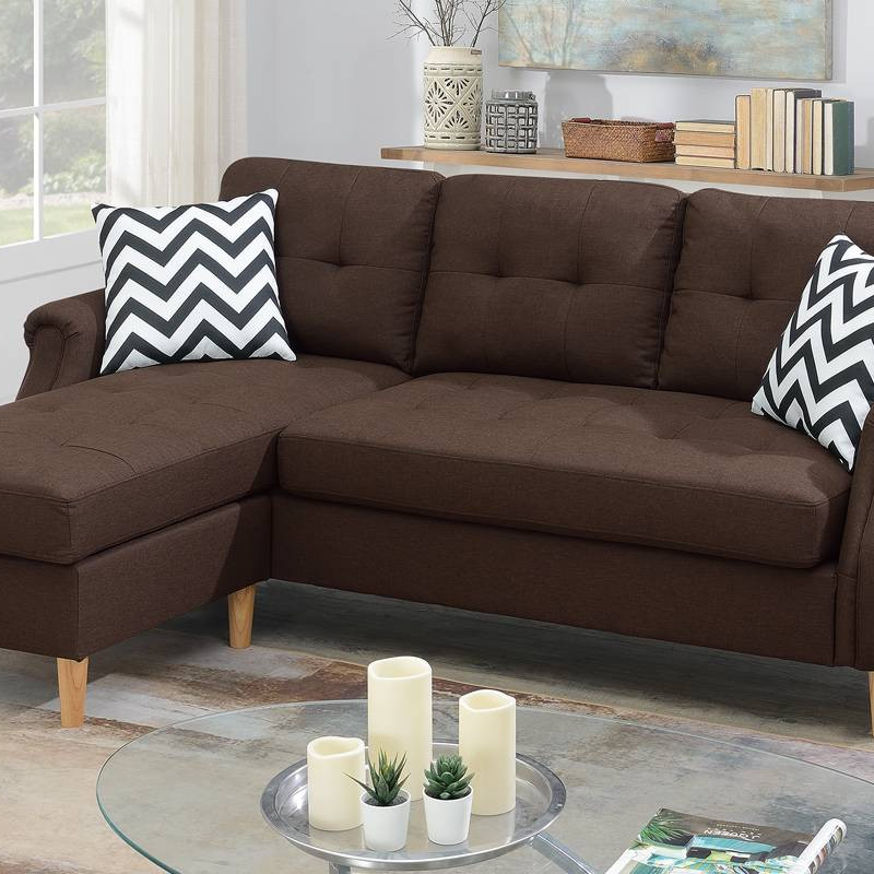 F6457 REVERSIBLE SECTIONAL W/2 ACCENT PILLOW