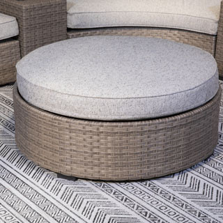 P458-814 Calworth Ottoman with Cushion